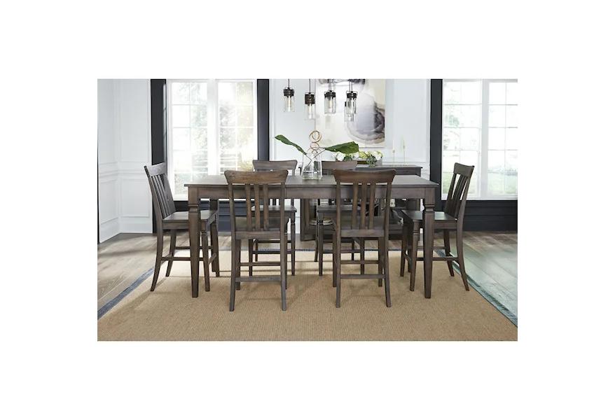 Kingston 7-Piece Counter Height Table Set  by AAmerica at Esprit Decor Home Furnishings